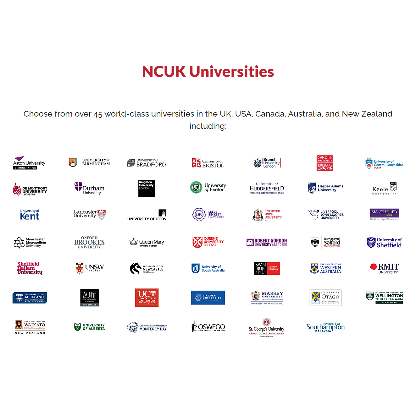 NCUK Universities
